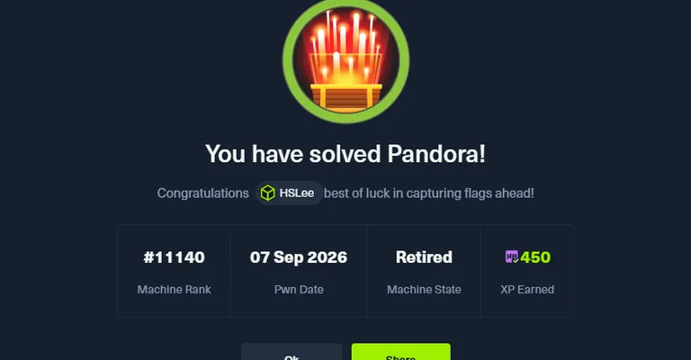 Hack The Box Pandora thumbnail