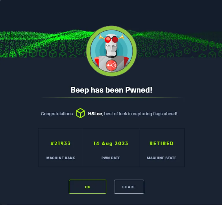 Hack The Box Beep thumbnail