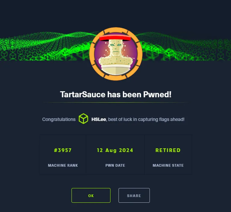 Hack The Box Tartarsauce thumbnail